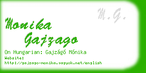 monika gajzago business card